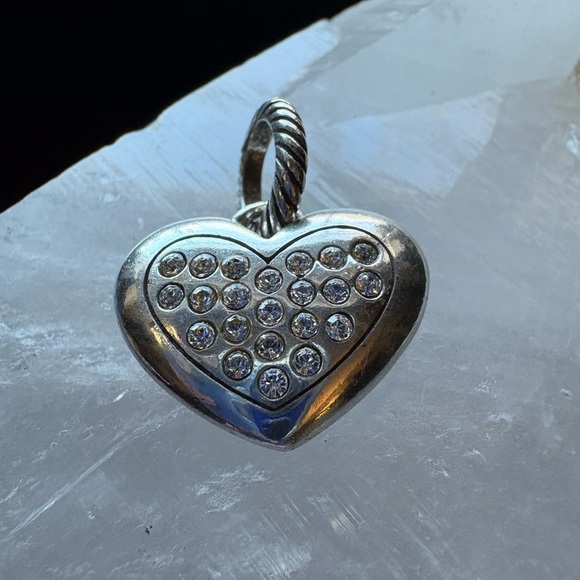 Brighton Amore Heart Crystal Charm Pendant - Retired - Picture 2 of 4